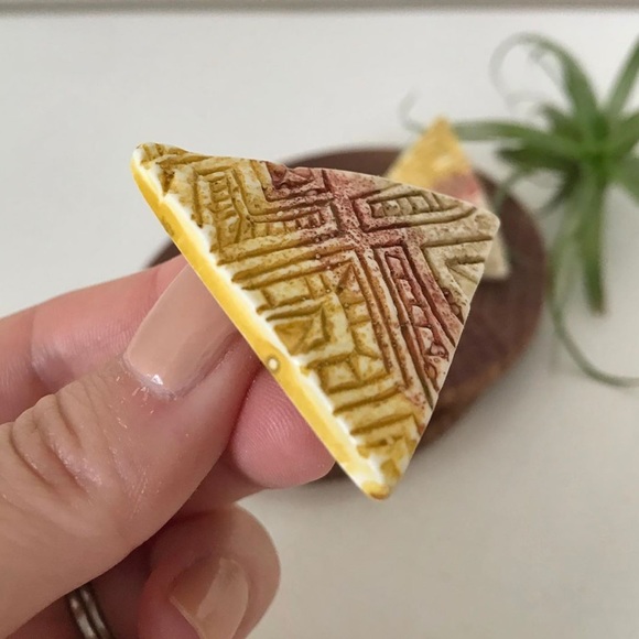 Vintage Textured Boho Earrings - Picture 5 of 5